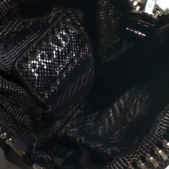 Prada Mini Pouch Black Nylon Clip On Versatile Small Pouch - Picture 5 of 10